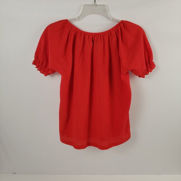 Madewell Texture & Thread XXS Red NWT Womens Blouse Top Spring Summer Fall - Picture 2 of 12